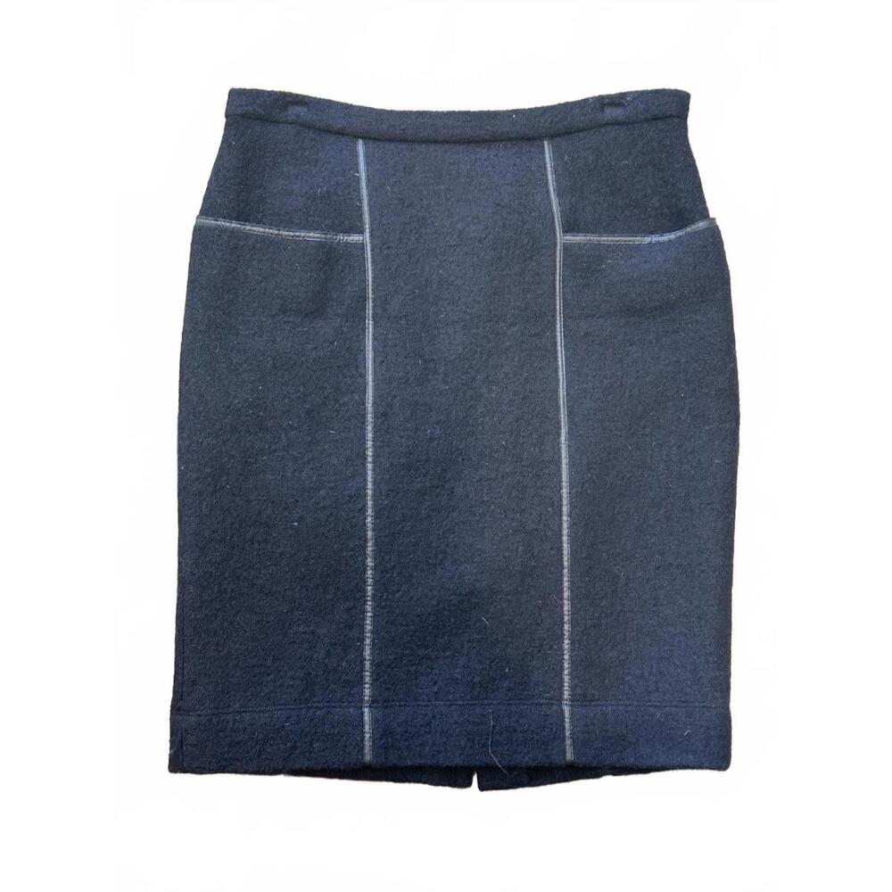 Jones New York Collection Black Stretch Wool Pencil Skirt Size 4